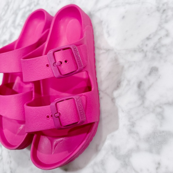 Birkenstock EVA Arizona Kids Size 33 Hot Pink Sandals Waterproof Slide Summer - Picture 5 of 9
